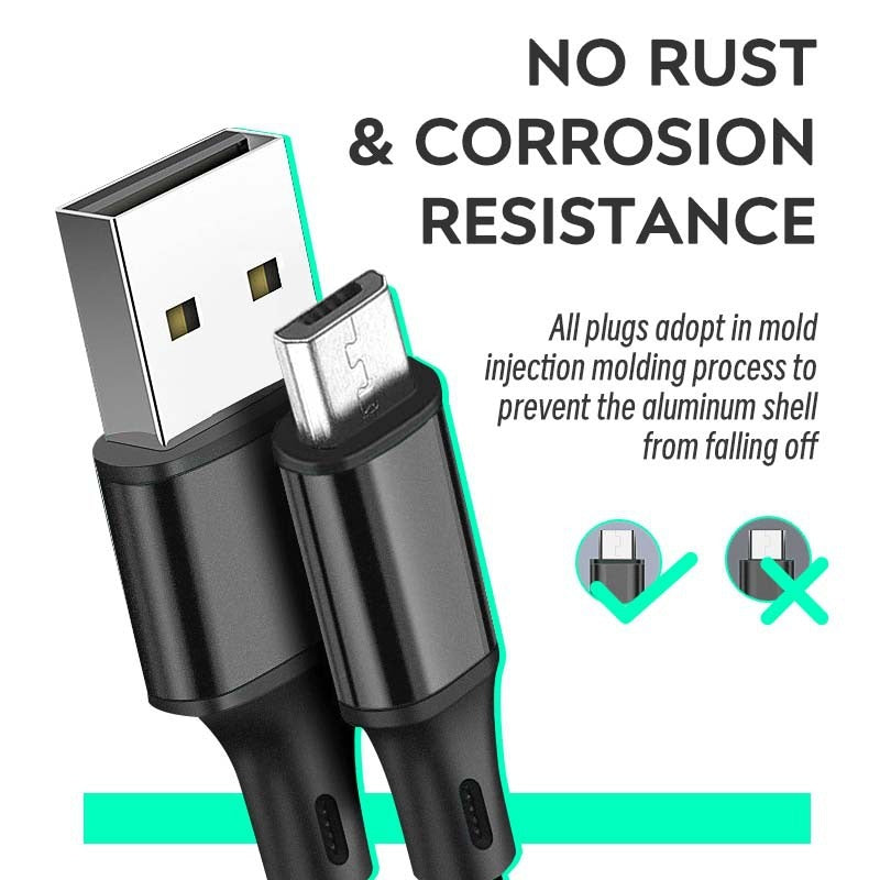 Câble de chargement du contrôleur PS4, câble de données micro USB, câble de chargement du contrôleur sans fil, câble de connexion de 1/2/3 mètre