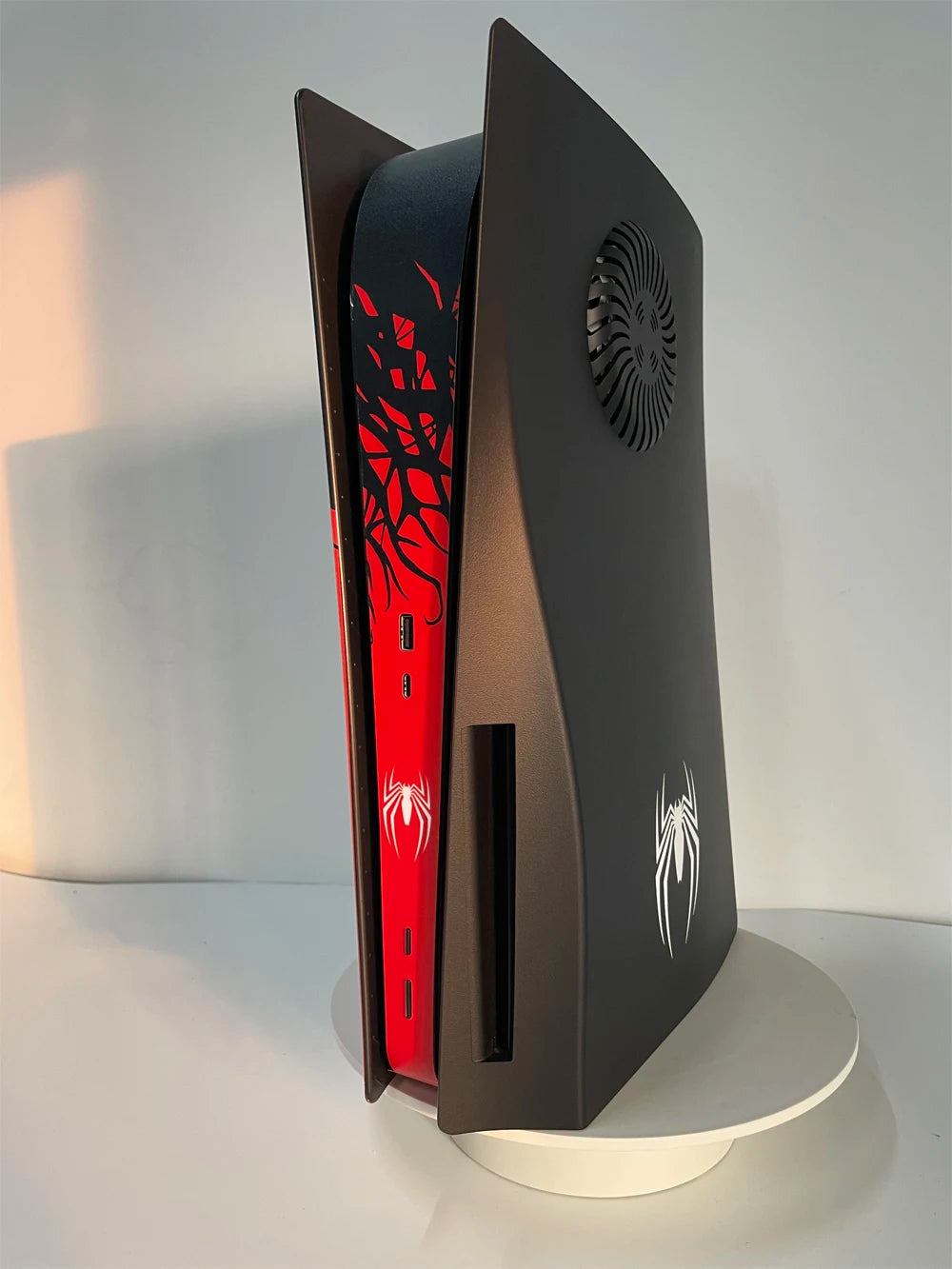 Autocollants de peau intermédiaires intégrés pour console PlayStation PS5, partie centrale de l'araignée, hôte de la barre lumineuse, autocollant en vinyle pour PS5