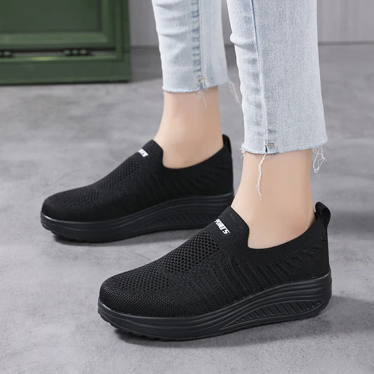 Women Casual Shoes Fashion Breathable Walking Mesh Flat Shoes Sneakers Women 2024 High quality HigherShoes White Female Footwear
