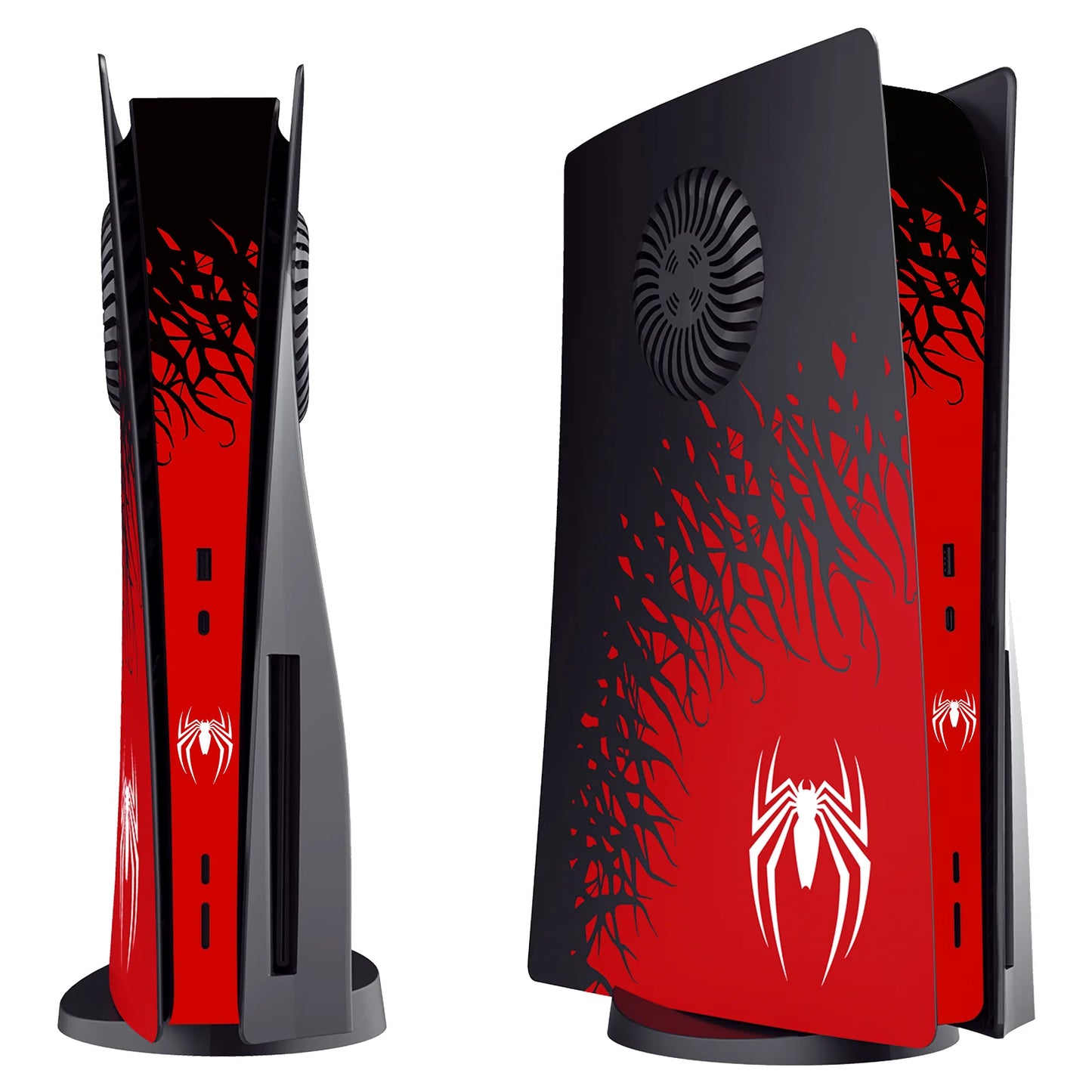 Autocollants de peau intermédiaires intégrés pour console PlayStation PS5, partie centrale de l'araignée, hôte de la barre lumineuse, autocollant en vinyle pour PS5