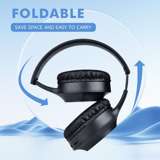 Écouteurs Bluetooth montés sur la tête avec interface de type C, carte SIM pliable, batterie externe portative, casques sans fil