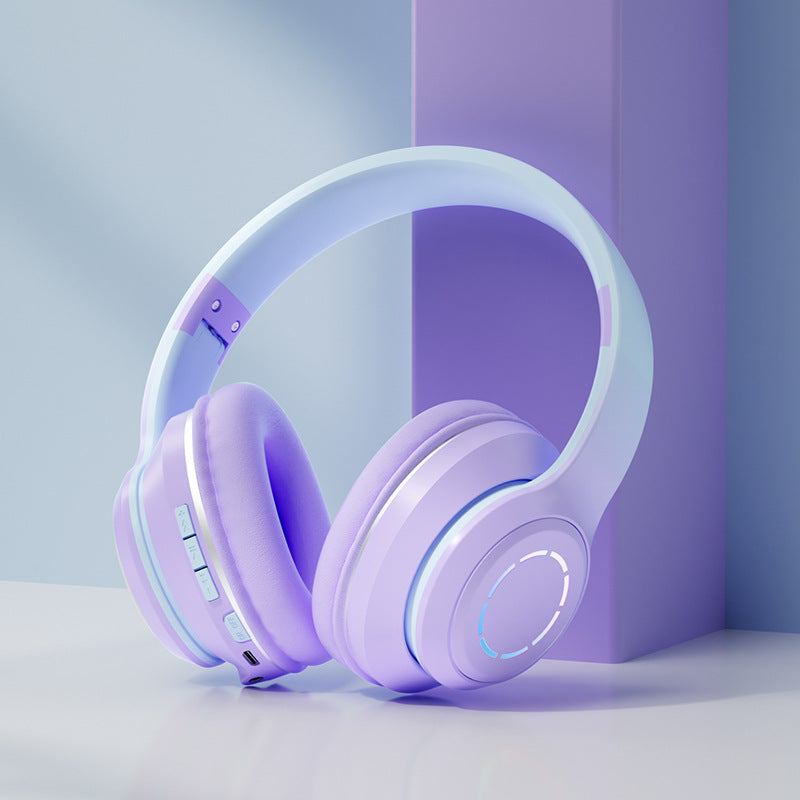 Écouteurs Bluetooth dégradés, casques d'écoute pliables